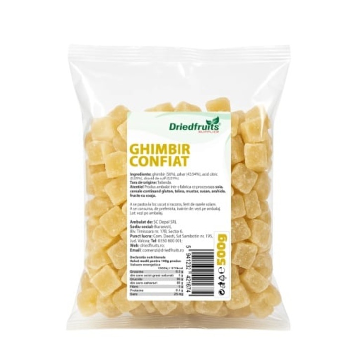 Ghimbir confiat cuburi - 500 g