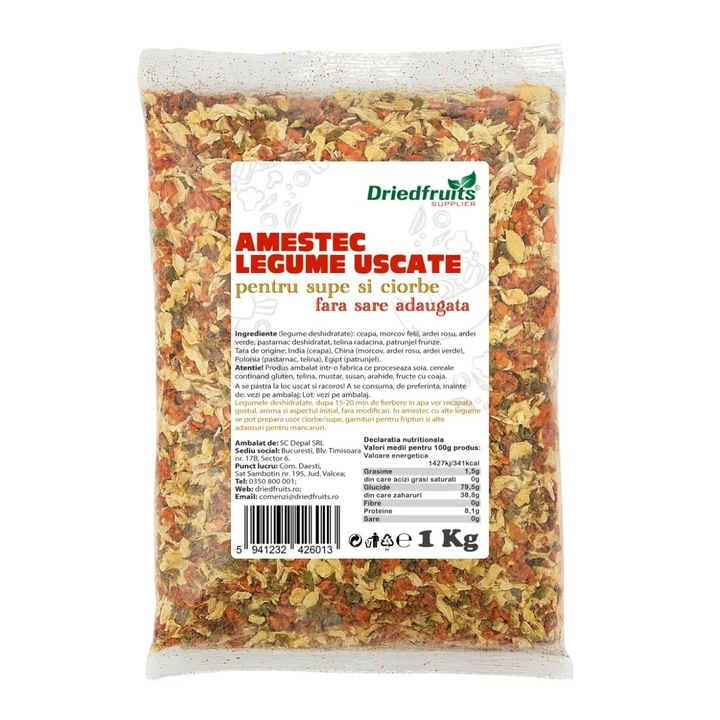 Amestec legume pentru supe si ciorbe - 100% produs natural, Fara Sare - 1 kg