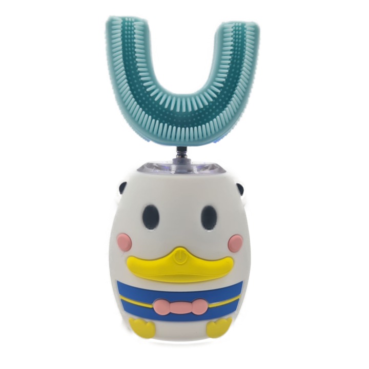 Periuta de Dinti Tip U, 3 Viteze, Lumini, Model Ratusca, Cablu Alimentare, 10 cm, Dalimag