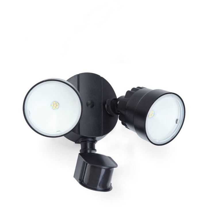 Kültéri fali lámpa, Lutec, Műanyag, LED, Fekete