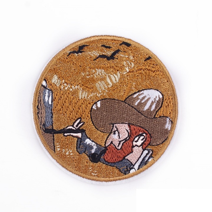 Petic textil brodat Van Gogh pictand 7 cm