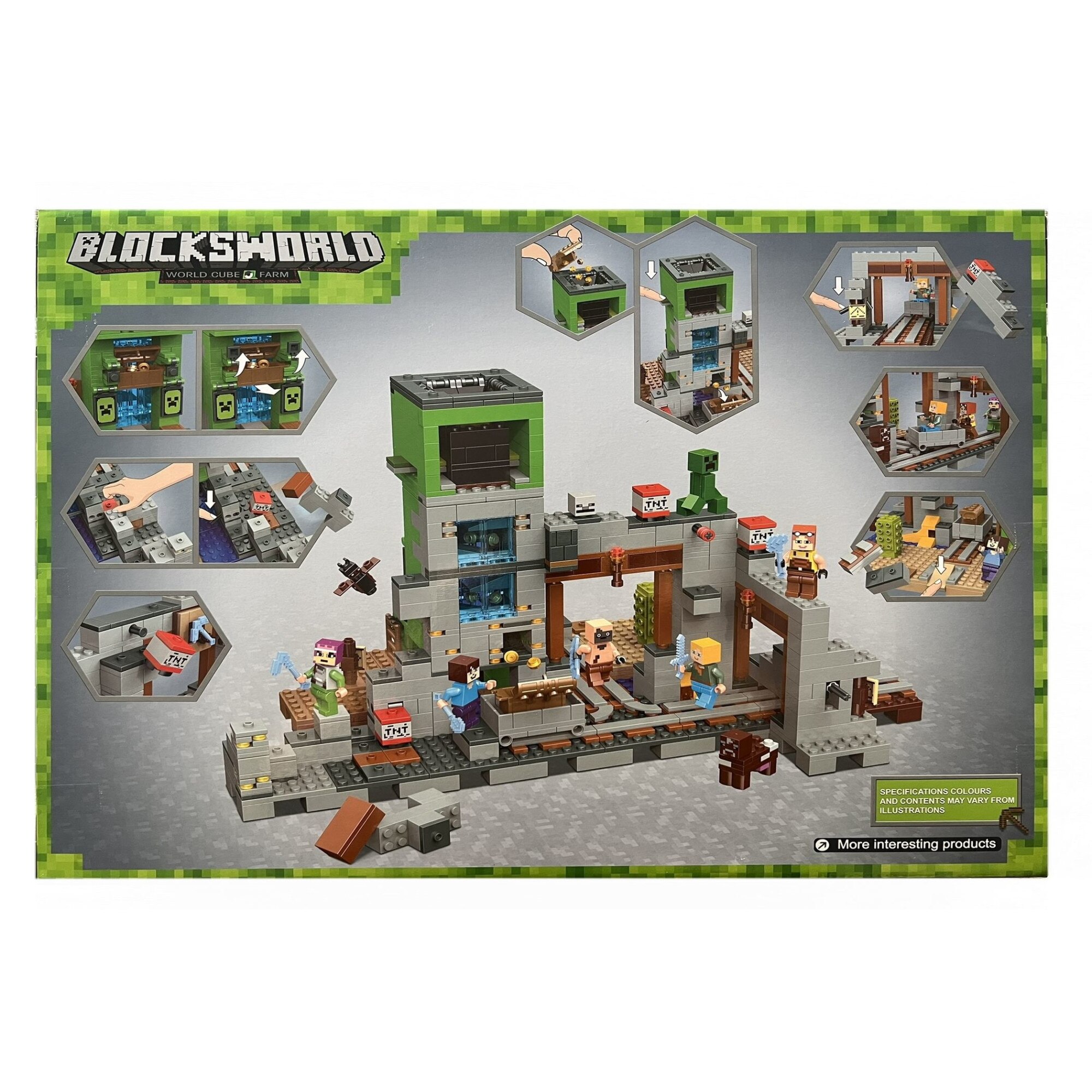 Set de constructie Blocksworld, My World of Minecraft, 1014 piese - eMAG.ro