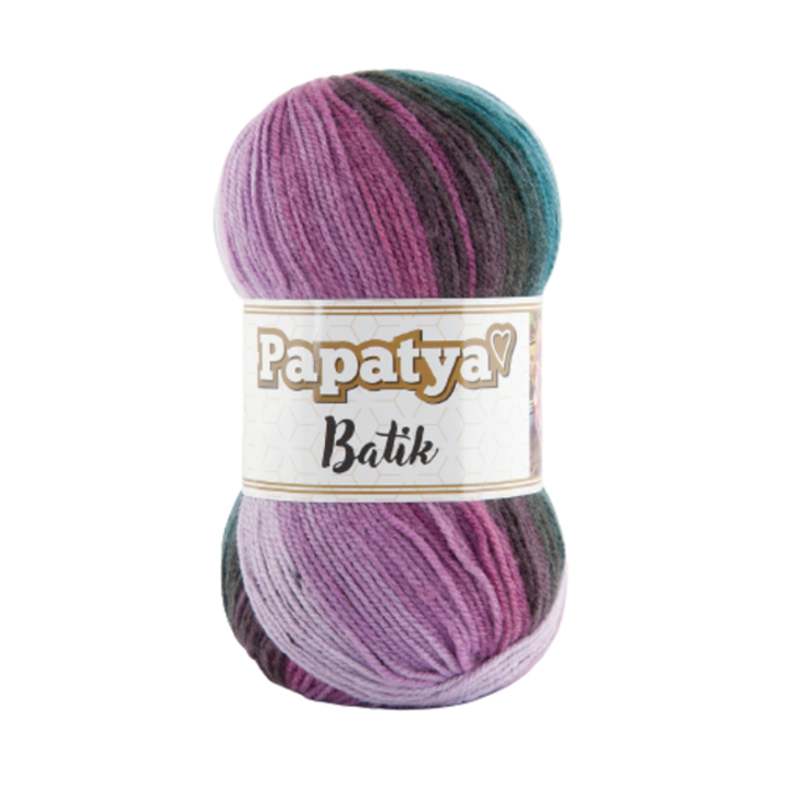 Papatya Batik textil cérna 554-41, horgoláshoz és kötéshez, akril, többszínű, 360 m