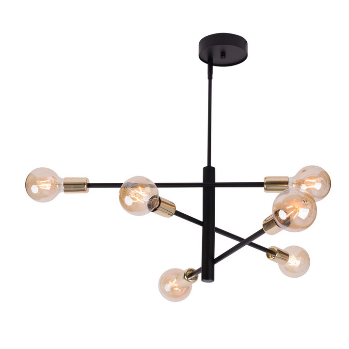 Полилей Оникс, Сигма, Метал, Цокъл E27, Черен