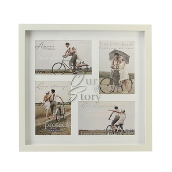 Rama foto din lemn, Amore by Juliana, crem, cu textul  Rama foto din lemn, Amore by Juliana, crem, cu textul