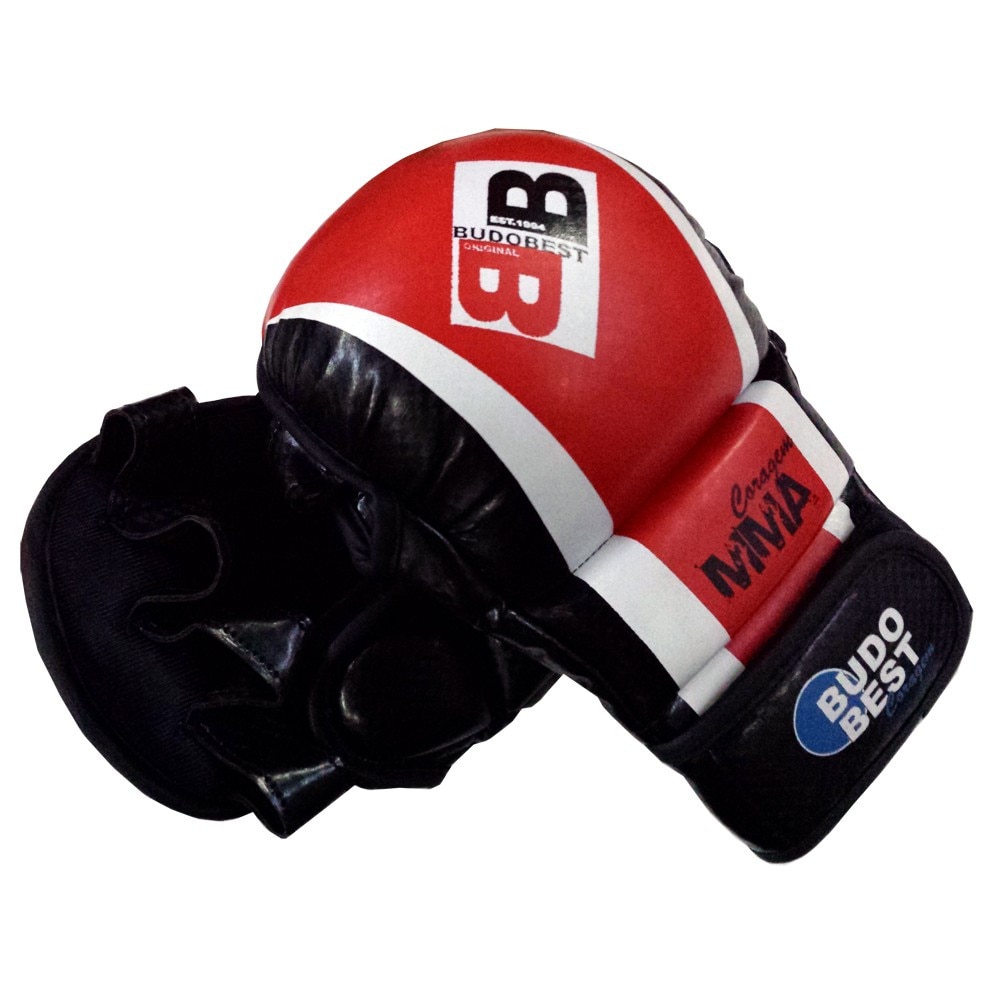 Manusi MMA T3, Rosu/Negru, L, Piele Naturala