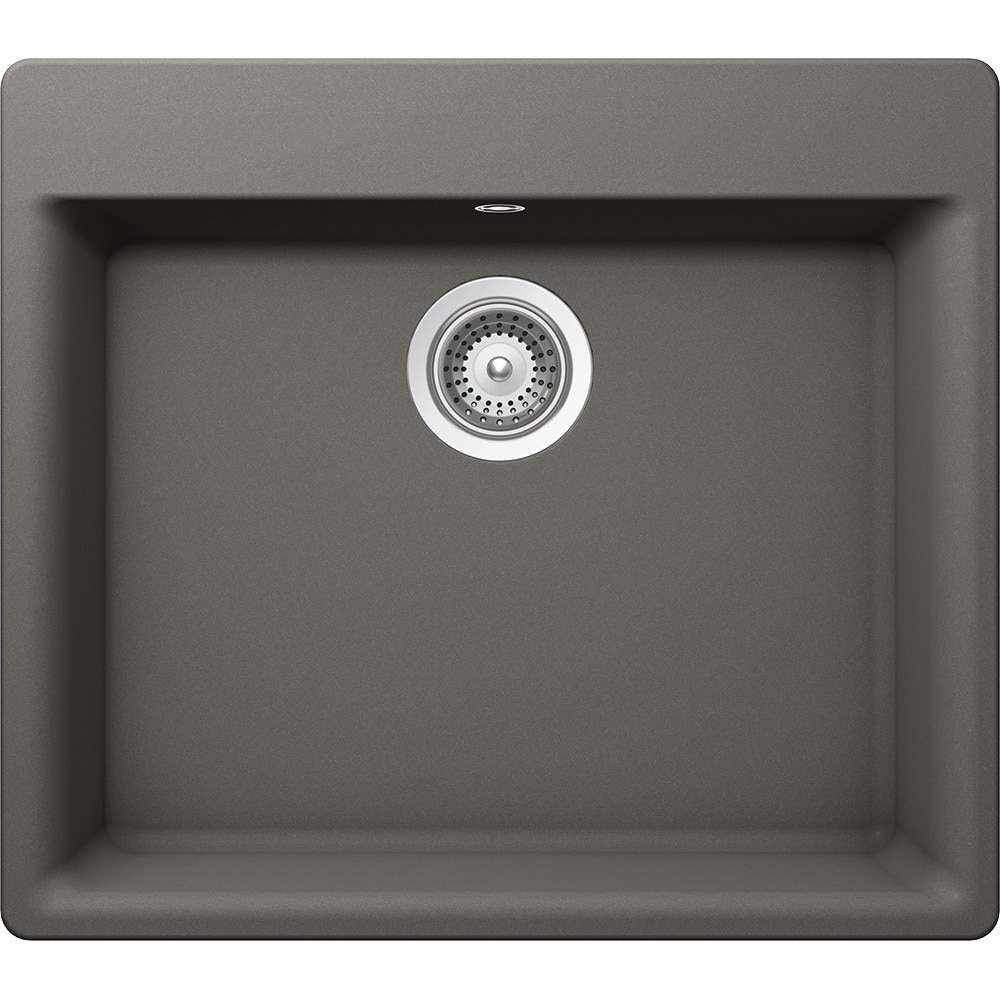 Chiuveta granit Schock Galaxy N-100 Silverstone, 600 x 530 mm, adancime cuva 220 mm, universala, montare pe blat