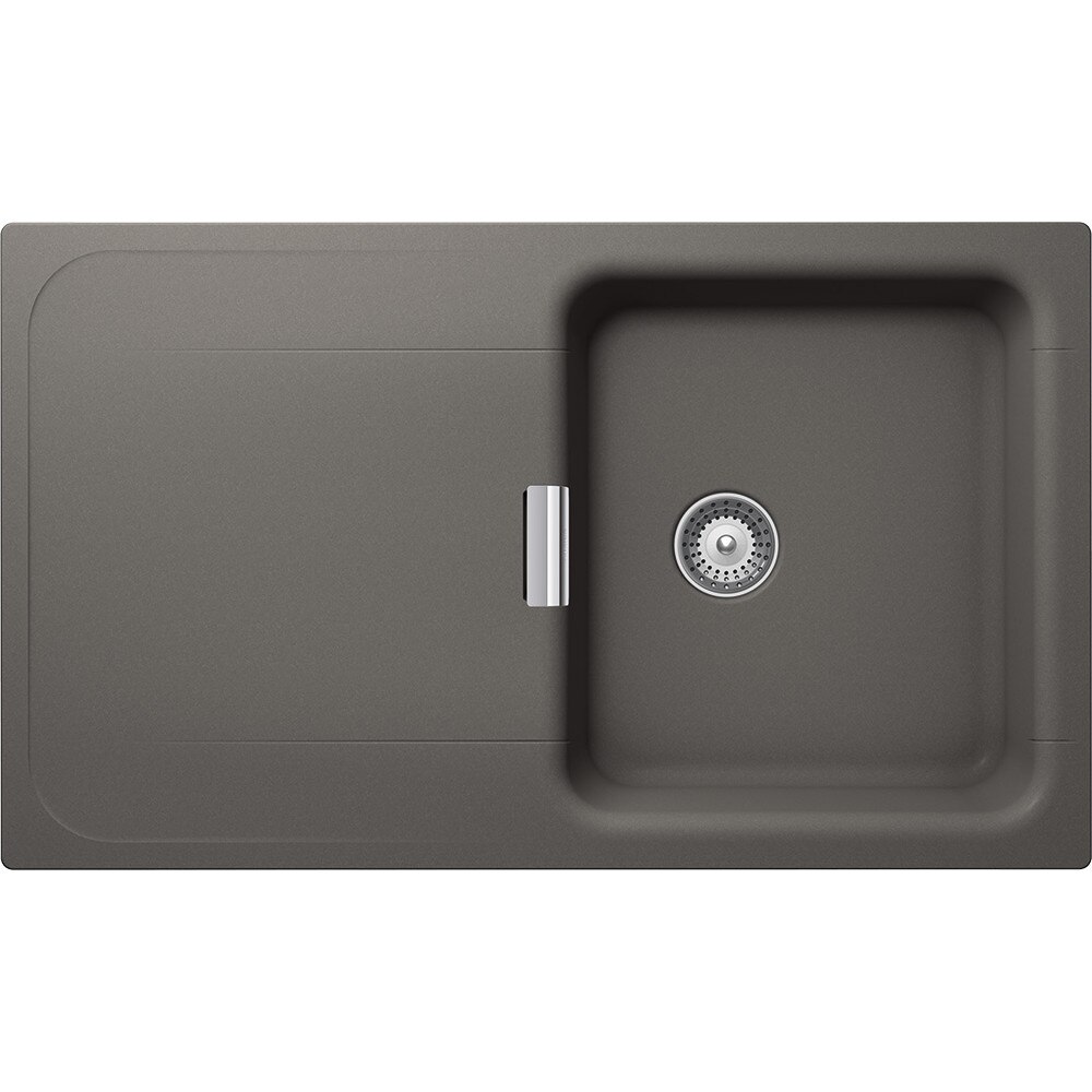 Chiuveta granit Schock Wembley D-100 Silverstone 860 x 510 mm, adancime cuva 200 mm, reversibila, montare pe blat