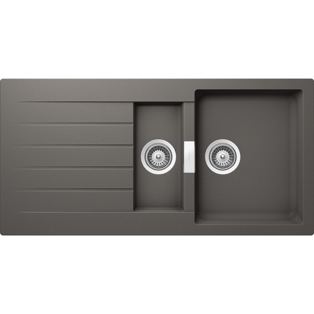 Chiuveta granit Schock Signus D-150 Silverstone, 1000 x 500 mm, adancime cuva 200 mm, reversibila, montare pe blat