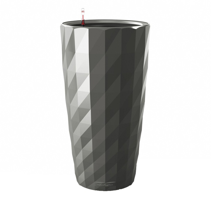 Ghiveci Lechuza Diamante 40/75 CM Premium - set charcoal lucios 15703
