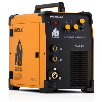 Aparat sudura invertor MIG MAG IWELD PocketMIG 215 Aluflux, MMA, MIG MAG, 200A, 14 kg Aparat sudura invertor MIG MAG IWELD PocketMIG 215 Aluflux, MMA, MIG MAG, 200A, 14 kg