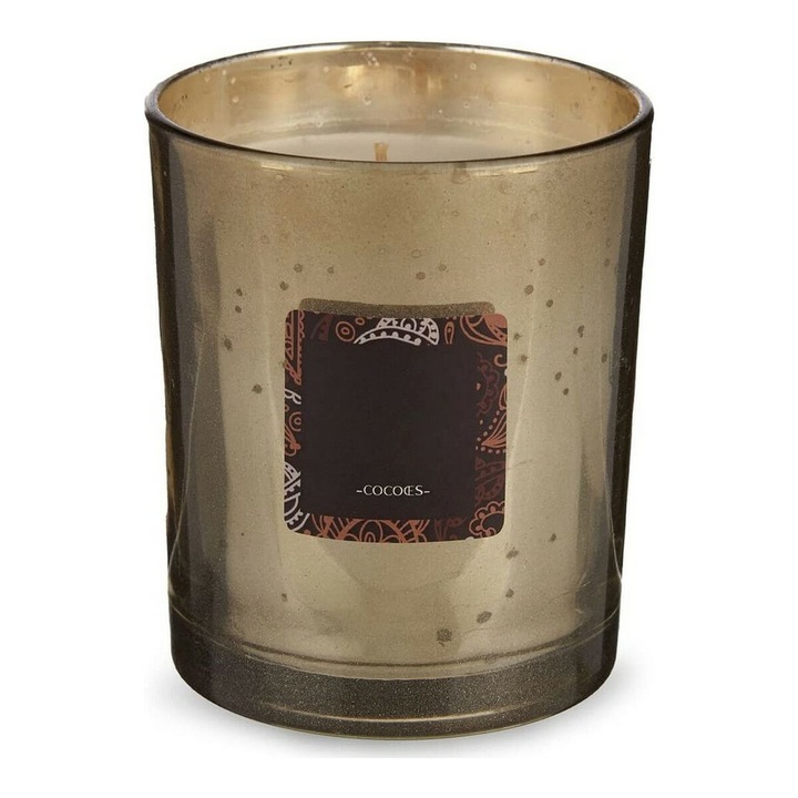 Ароматизирана Свещ Bigbuy, Кокосов орех, Оранжев, С Кутия, 8 x 9 x 8 см