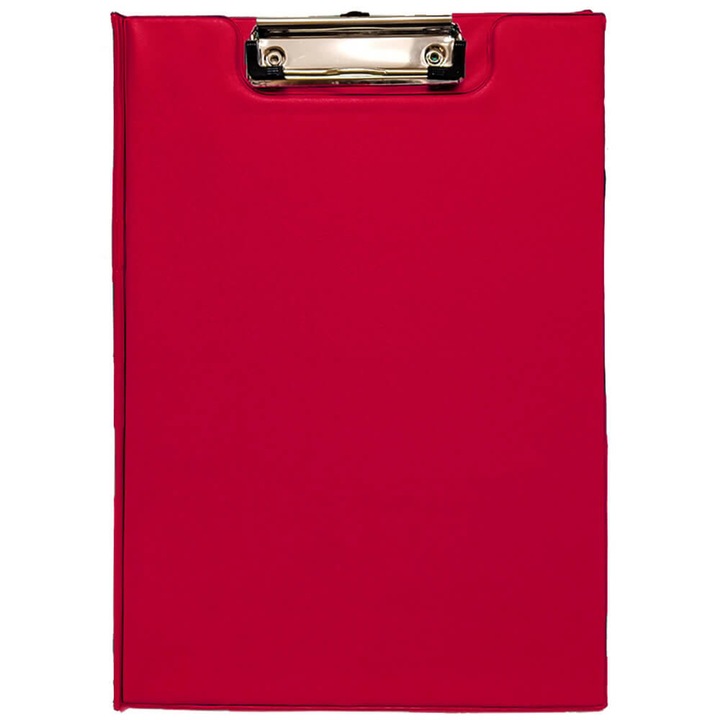 Clipboard dublu, Willgo, A4, 313x224, carton solid plastificat, cu agatatoare si suport pix, rosu