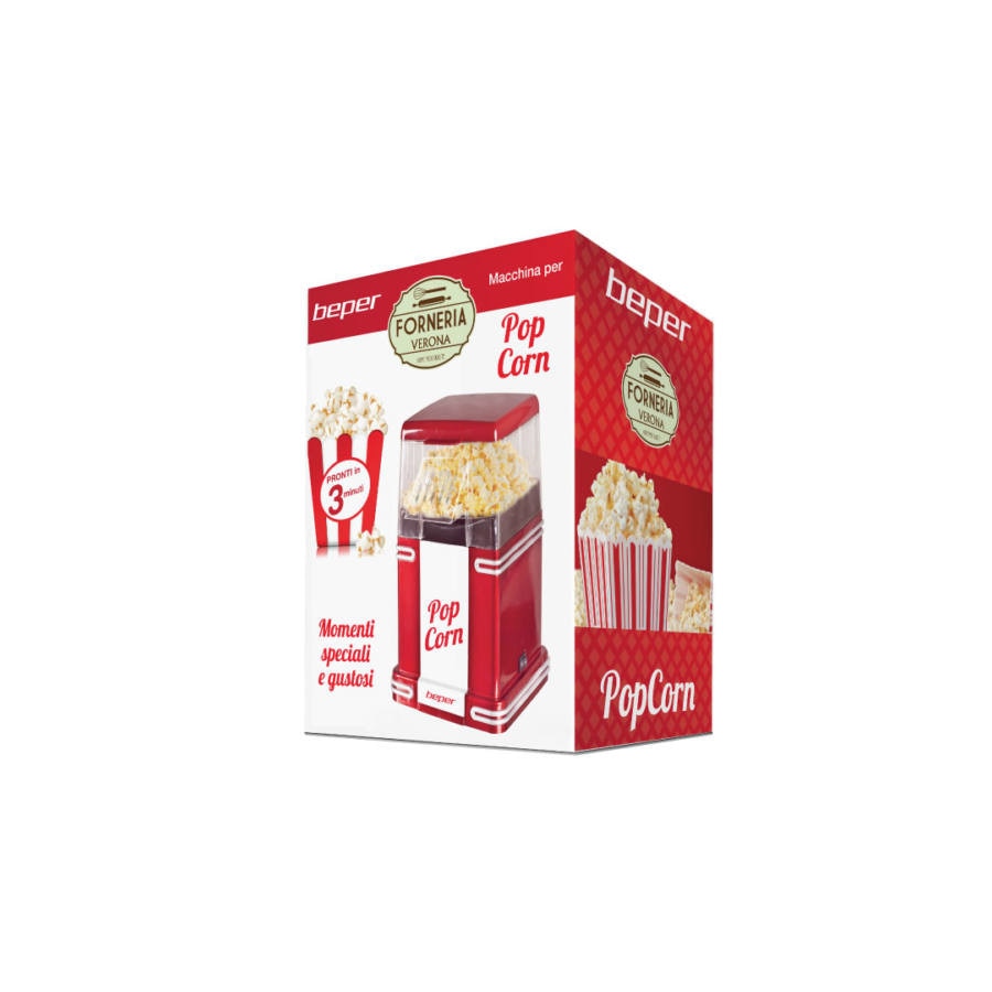 Macchina Per Popcorn Ad Aria Calda Beper - Senza Olio, 1200W, 3 Minuti | Spuntino Sano Per Famiglia - Foto 4