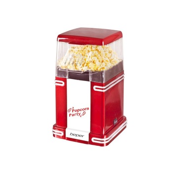 Aparat pentru preparat popcorn fara ulei, 1200W, gatire cu aer fierbinte, Beper, 90.590Y Aparat pentru preparat popcorn fara ulei, 1200W, gatire cu aer fierbinte, Beper, 90.590Y