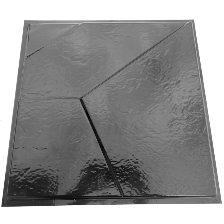 Matrita panou decorativ 3D, model American, plastic ABS, negru, 50x50cm