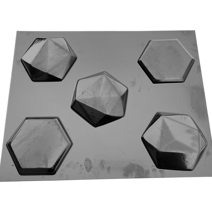 Matrita panou decorativ 3D, model Milano, plastic ABS, negru, 50x50cm