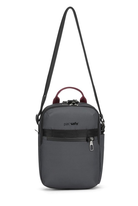 Pacsafe Metrosafe X Városi lopásgátló válltáska, űrtartalom 6 l, újrahasznosított poliészter, szürke