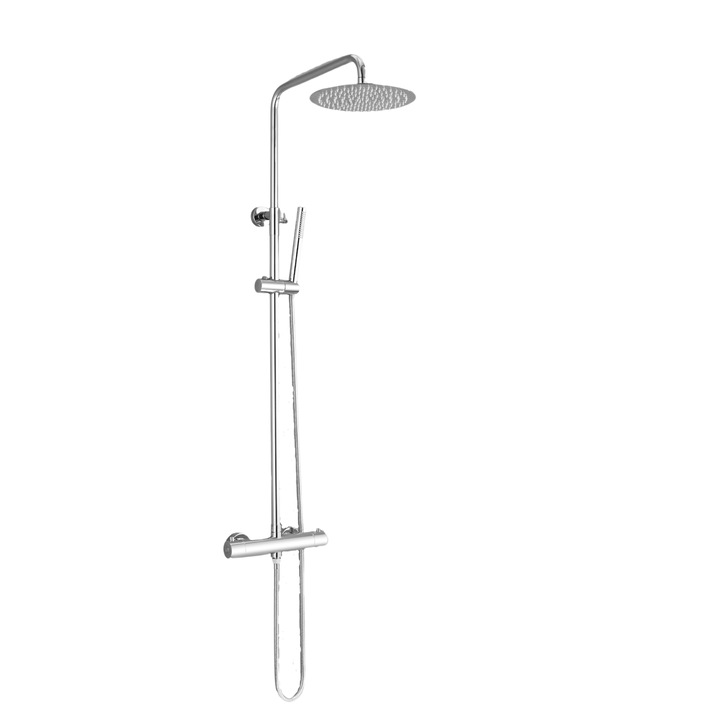 Set baterie dus cu termostat, 80502113, culoare chrome mat