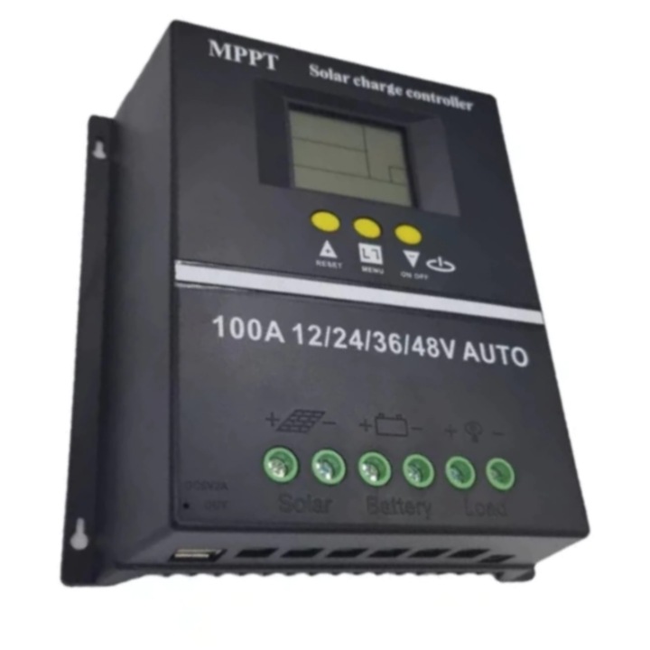 Controler solar, MPPT,12V/24V/36V/48V, 100A, display LCD, 7 moduri de functionare