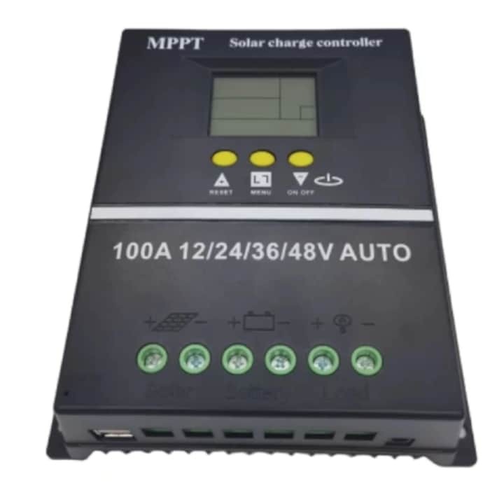 Многофункционален LCD соларен контролер MPPT, 12V/24V/36V/48V, 100A, 7 режима на работа, SY48100A