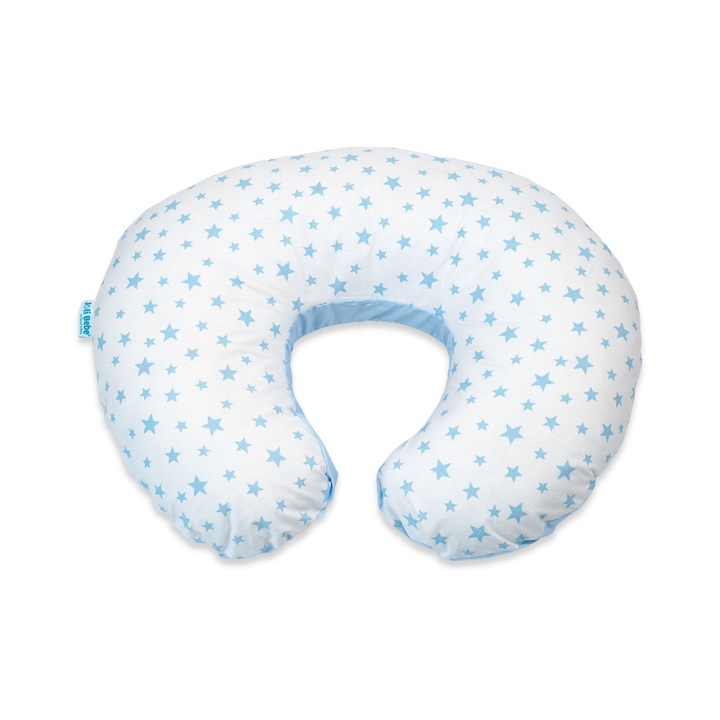 2 az 1-ben szoptatós párna levehető huzattal, kék csillagokkal