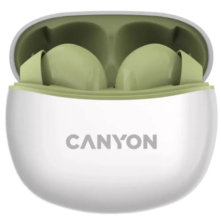 Casti pentru Alergare Bluetooth 5.3, Type-C, 110mAh, IPX5, AI Call Noise Cancellation - Havit Freego Pro - Bej