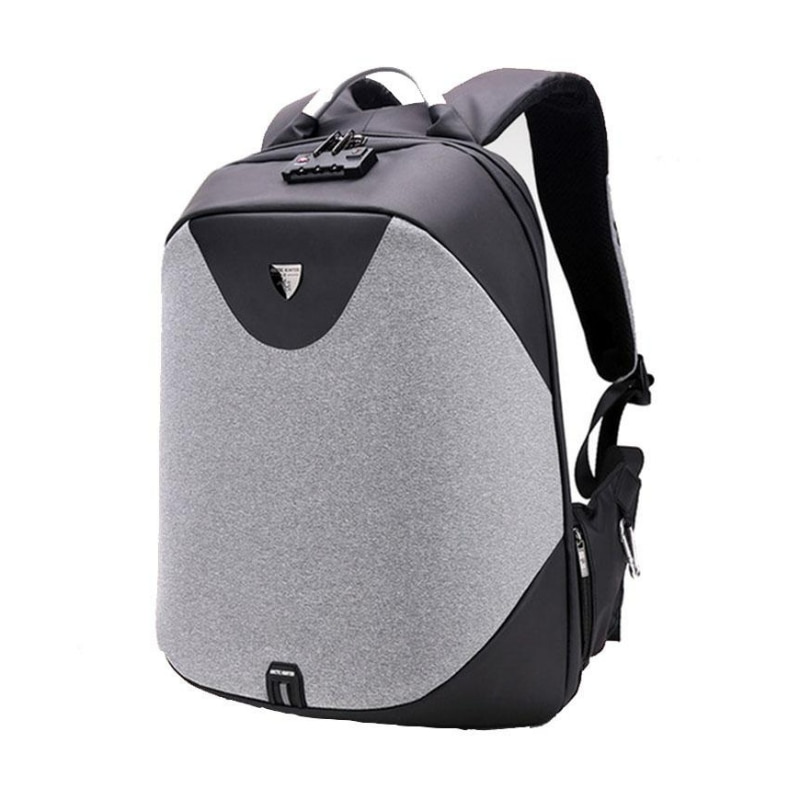 Rucsac laptop Arctic Hunter, Poliester, 15.6 inch, Gri/Negru