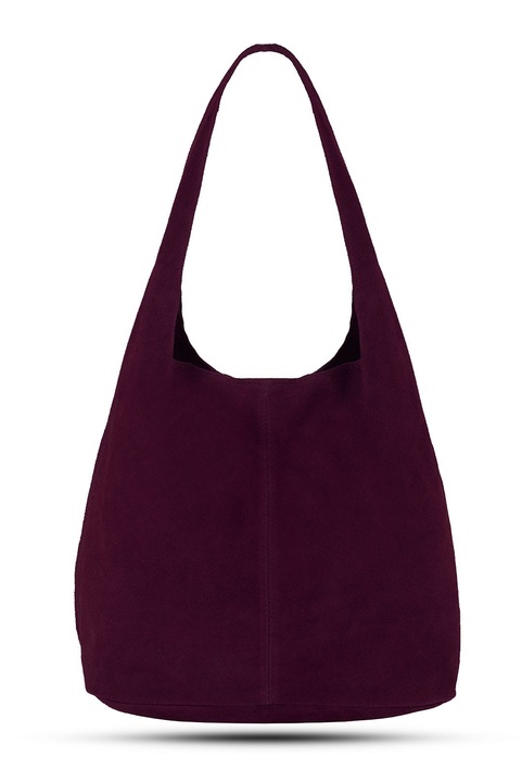 Дамска чанта от естествена кожа Vera Pelle, Rossina Suede, Бордо