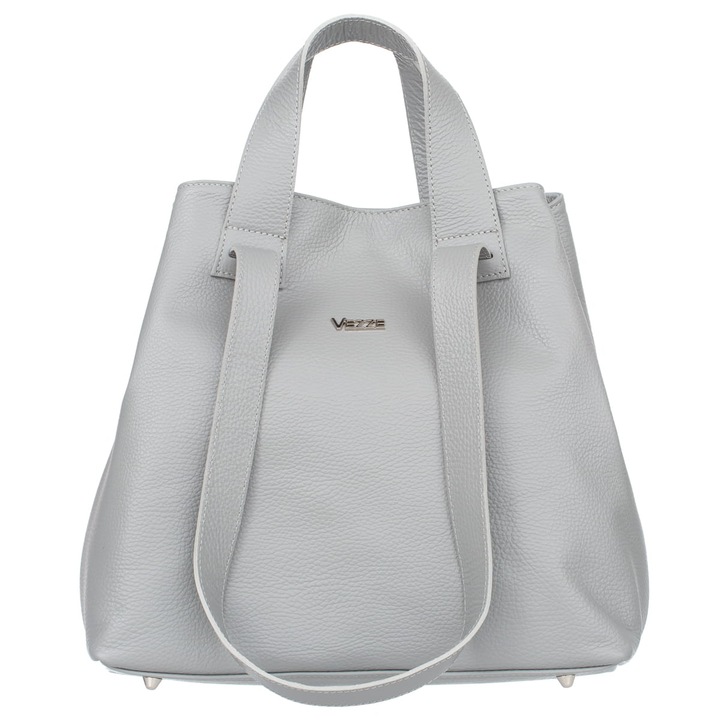 Női táska, Természetes bőr, Vezze, Carriola, Szürke