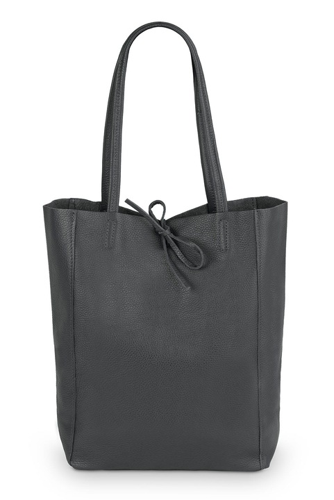Geanta de dama, Piele naturala, Vera Pelle, Corda Black, Negru, Negru