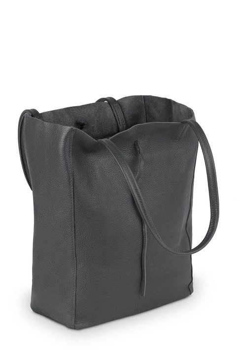 Geanta de dama, Piele naturala, Vera Pelle, Corda Black, Negru, Negru