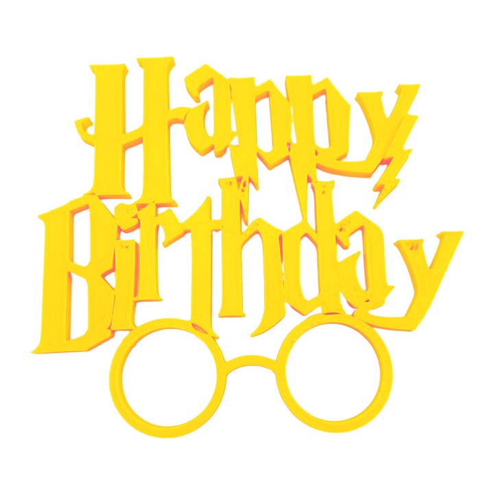 "HARRY POTTER" tortalap díszítés, sárga 13,5 x 15 cm