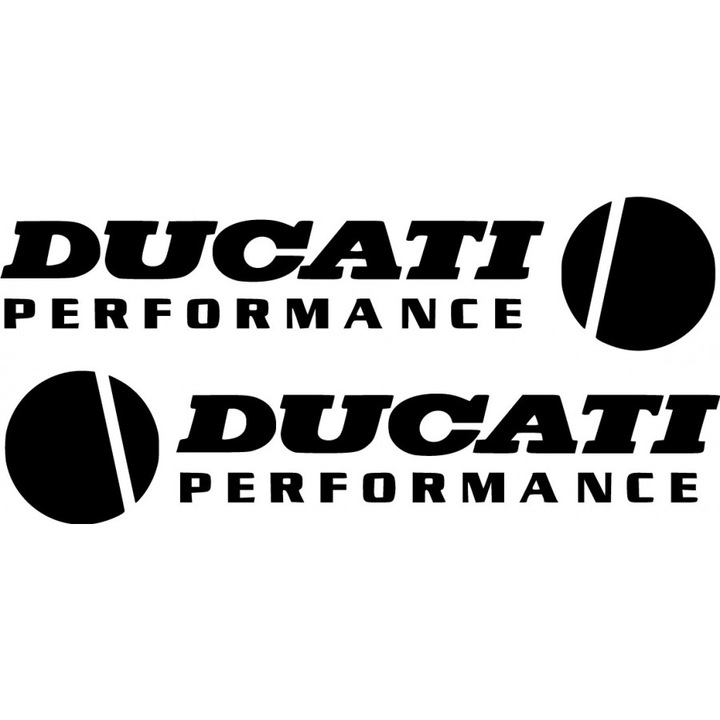Matrica x2, Ducati Performance, fekete, 25cm