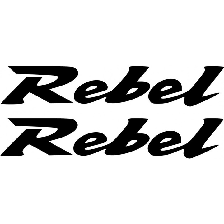 Sticker x2, Honda 250 Rebel, Negru, 20cm