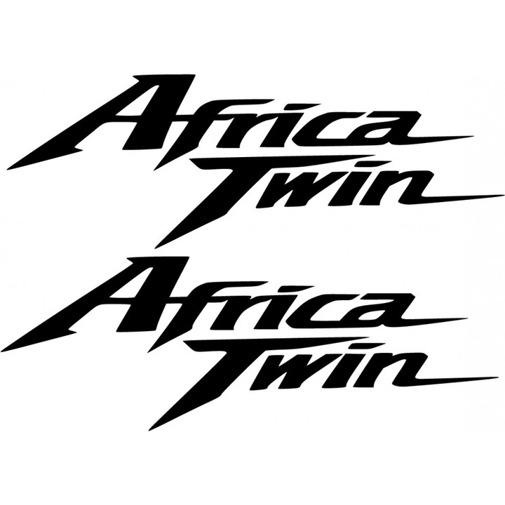 Sticker x2, Honda Africa Twin Style 4, Negru, 20cm