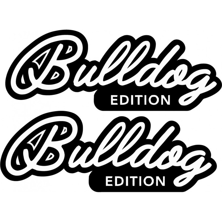 Sticker x2, Honda Bulldog, Negru, 20cm