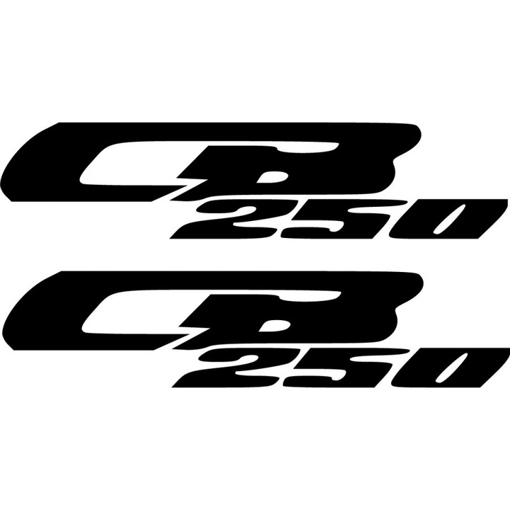 Sticker x2, Honda CB250, Negru, 20cm