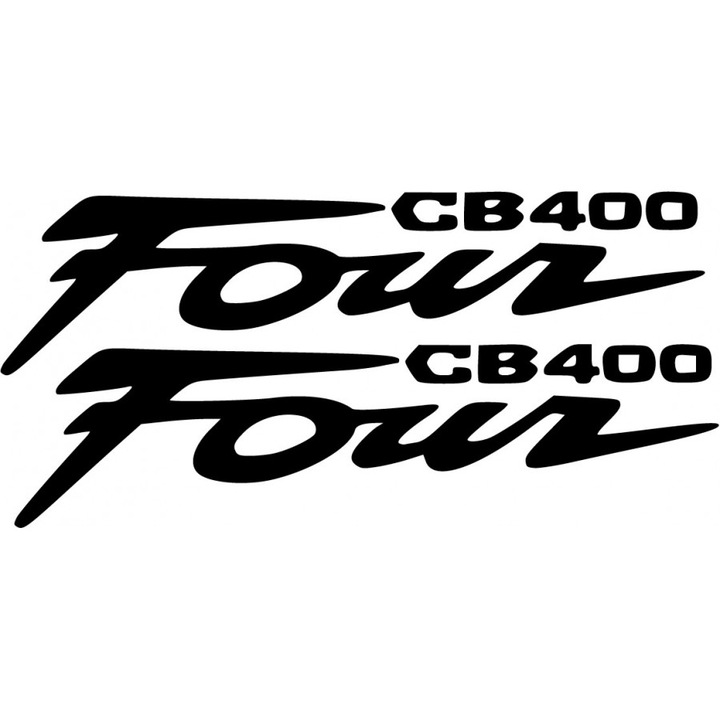 Sticker x2, Honda CB400, Negru, 20cm