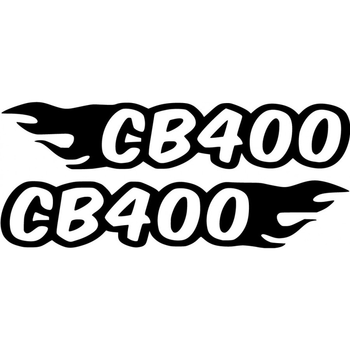 Sticker x2, CB400 Style 4, Negru, 20cm