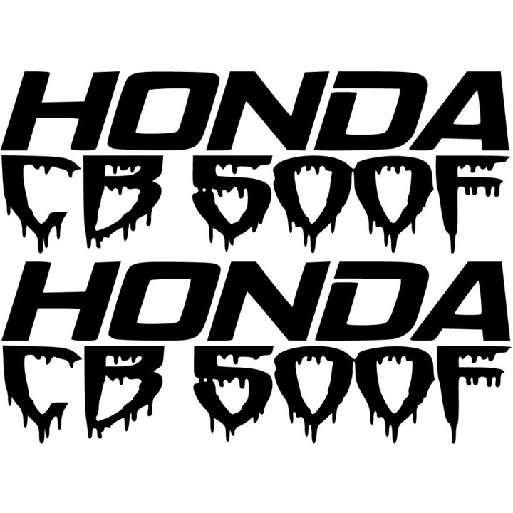 Sticker x2, Honda CB500 Style 4, Negru, 20cm