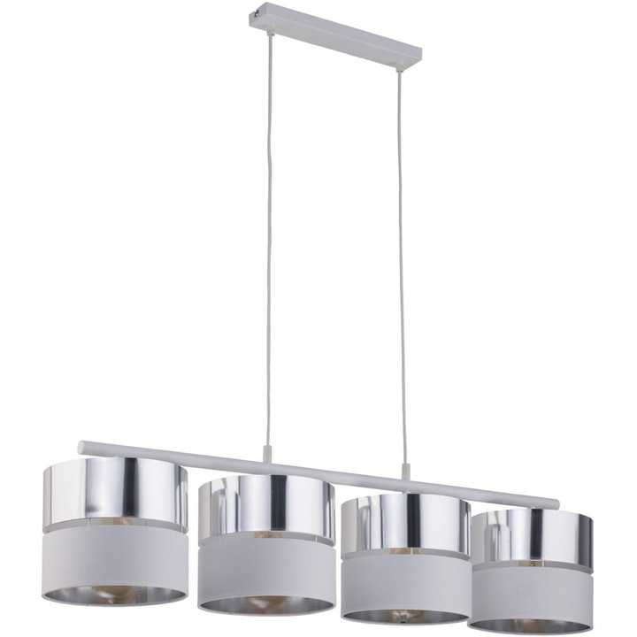 Lustra, TK-Lighting, Metal, E27, Argintiu