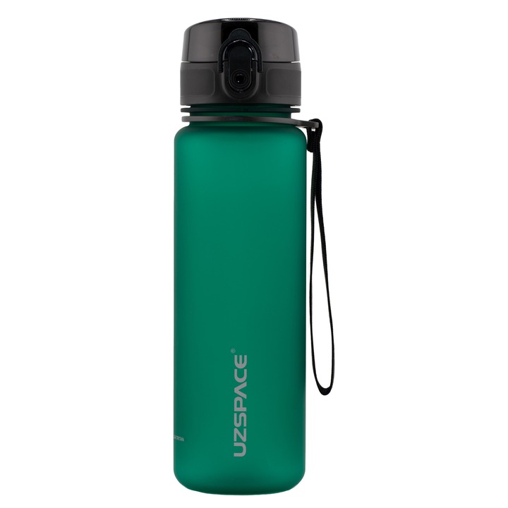 Sticla apa, UZSPACE, Colorful Frosted, 1000 ml, Verde Inchis