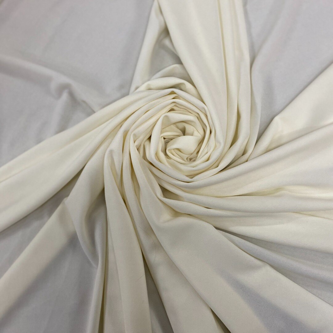 Material textil Scuba Crep, Imprimeu Uni, 150 x 100 cm, Ivoire - eMAG.ro