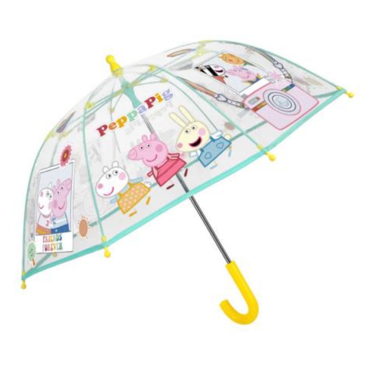 Детски прозрачен чадър Perletti Kids 75106, Peppa Pig