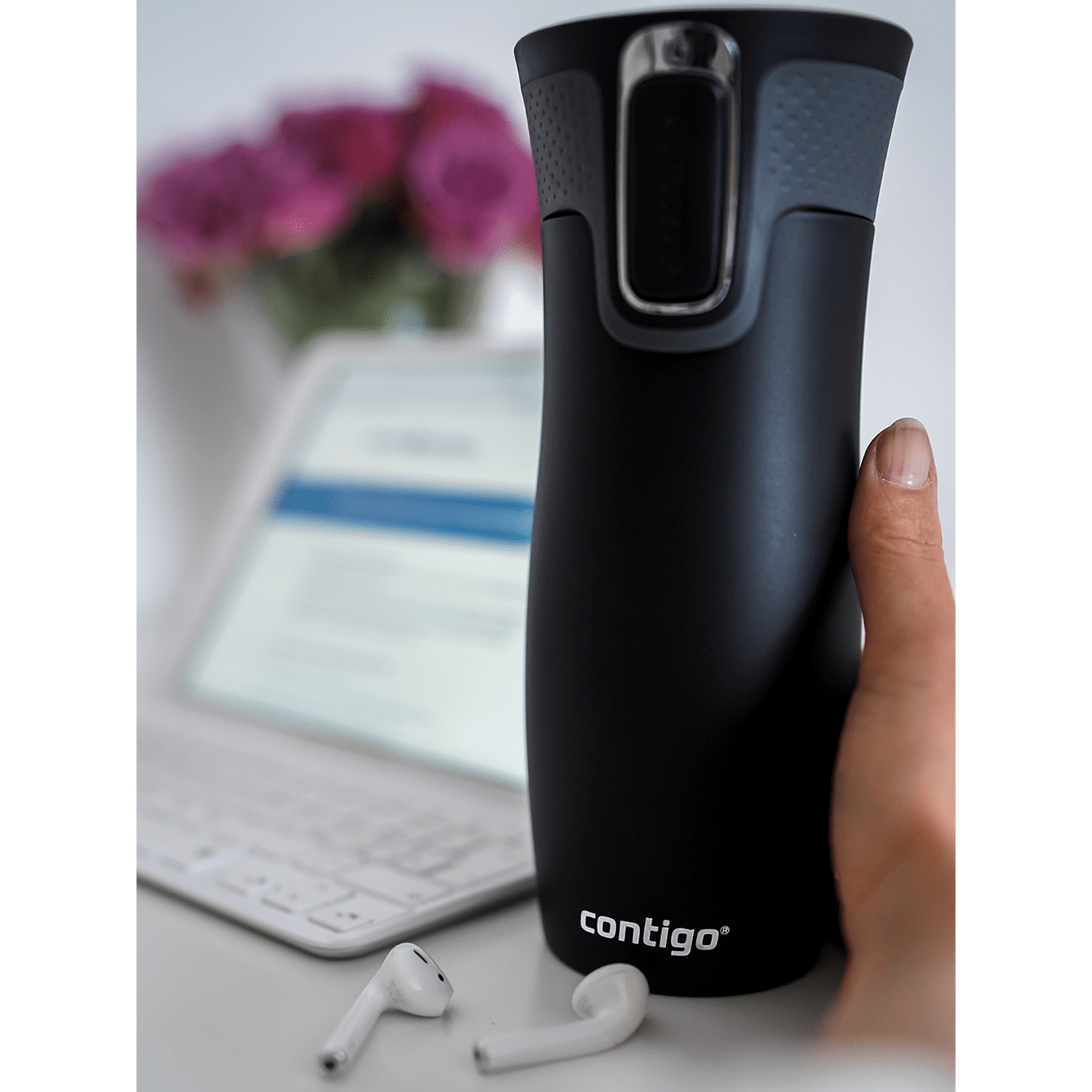 Термо чаша West Loop 2.0, Contigo, Неръждаема стомана, 470 мл, Черен ...