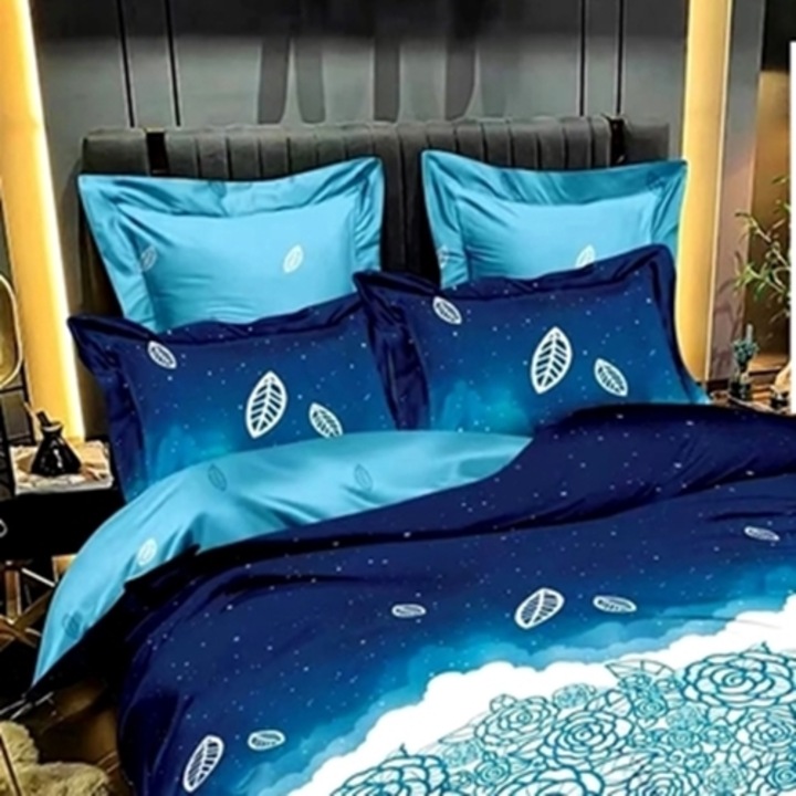 Lenjerie de pat Finet, cearceaf cu elastic, 6 piese, pentru pat dublu, multicolor, Ralex Pucioasa, 160x200cm, LDP-FINH-10013