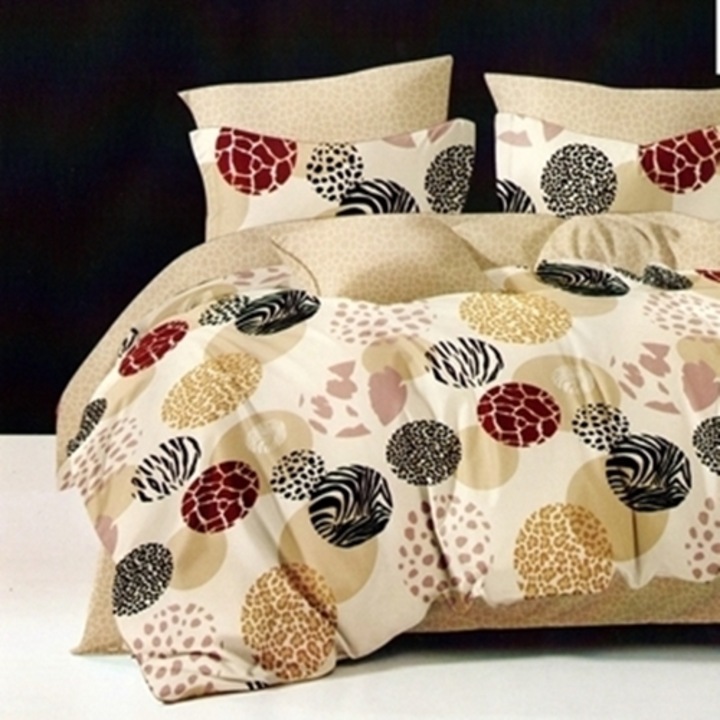 Lenjerie de pat Finet, cearceaf cu elastic, 6 piese, pentru pat dublu, multicolor, Ralex Pucioasa, 160x200cm, LDP-FINH-10031