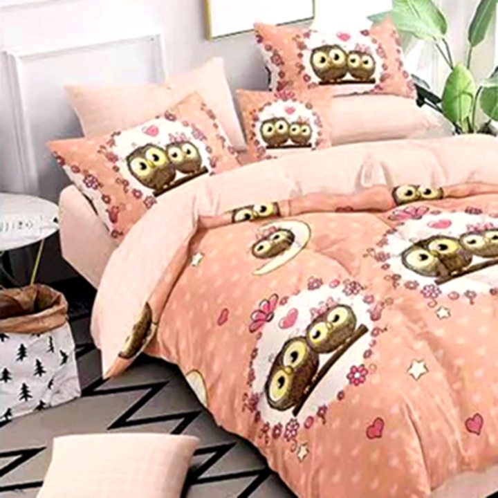 Lenjerie de pat Finet, cearceaf cu elastic, 6 piese, pentru pat dublu, multicolor, Ralex Pucioasa, 160x200cm, LDP-FINH-100265