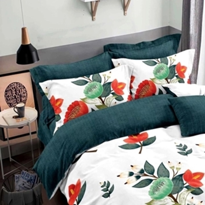 Lenjerie de pat Finet, cearceaf cu elastic, 6 piese, pentru pat dublu, multicolor, Ralex Pucioasa, 160x200cm, LDP-FINH-10025